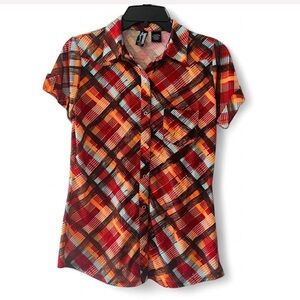 Weavers Multicolor Plaid Button Down Shirt